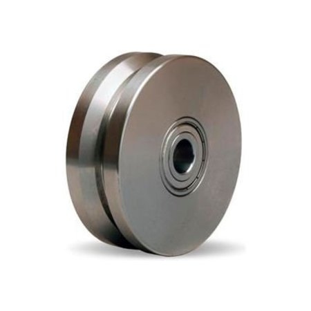 HAMILTON CASTERS Hamilton¬Æ Stainless V-Groove Wheel 4 x 1-3/8 - 1/2" Ball Bearing W-413-SVB-1/2